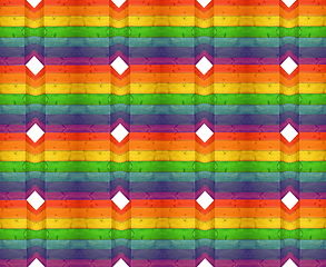 Image showing bright multicolored texture from wooden boards