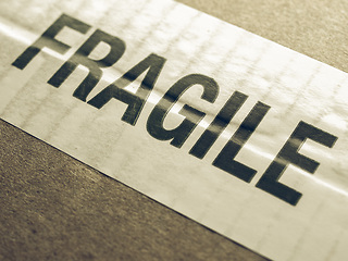 Image showing Vintage looking Fragile