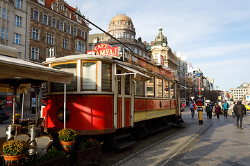 Image showing restaurant like as tram on Wenceslas square