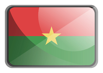 Image showing Vector illustration of Burkina Faso flag on white background.