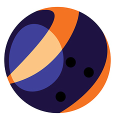 Image showing A bright ball used for bowling arena games vector color drawing 