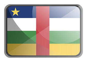 Image showing Vector illustration of Central African Republic flag on white ba