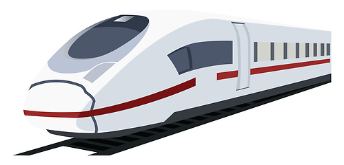 Image showing Vector illustration of white metro train.