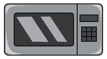 Image showing A gray colored microwave vector or color illustration