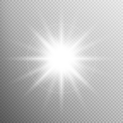 Image showing White glowing light burst effect. EPS 10