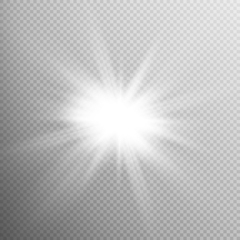 Image showing White glowing light burst effect. EPS 10