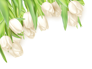 Image showing Tulips decorative background. EPS 10