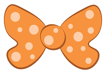Image showing Bow tie with spots, vector color illustration.
