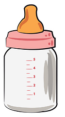 Image showing Feeding bottle for baby vector or color illustration