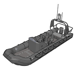 Image showing 3D vector illustration on white background  of a military inflat