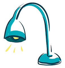 Image showing A blue lamp with yellow light, vector color illustration.