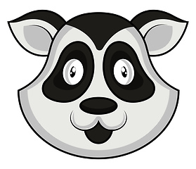 Image showing Cartoon panda vector illustartion on white background