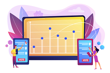 Image showing Electronic voting concept vector illustration