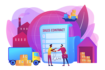 Image showing Sales contract terms concept vector illustration