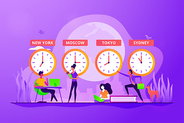 Image showing Time zones concept vector illustration