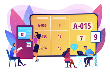 Image showing Electronic queuing system concept vector illustration