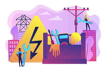 Image showing Electrician services concept vector illustration