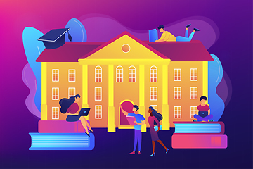 Image showing College campus concept vector illustration