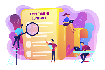 Image showing Employment agreement concept vector illustration