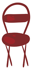 Image showing Clipart of a red-colored chair vector or color illustration