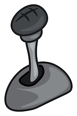 Image showing Grey-colored cartoon shifting gear/Gear shift/Shifter vector or 