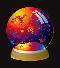 Image showing rainbow snowglobe