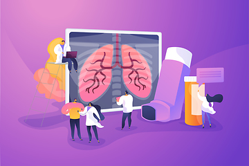 Image showing Chronic obstructive pulmonary disease concept vector illustration