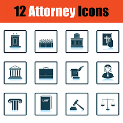 Image showing Set of attorney  icons