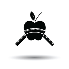 Image showing Apple with measure tape icon