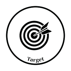 Image showing Icon of Target with dart