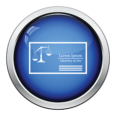 Image showing Lawyer business card icon