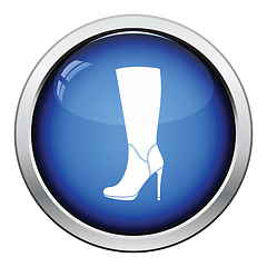 Image showing Autumn woman high heel boot icon