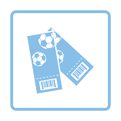 Image showing Two football tickets icon