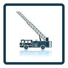 Image showing Fire service truck icon