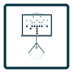 Image showing American football game plan stand icon