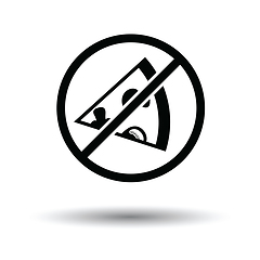 Image showing Prohibited pizza icon