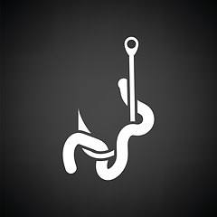 Image showing Icon of worm on hook