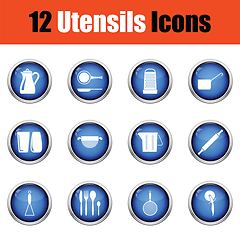 Image showing Utensils icon set. 