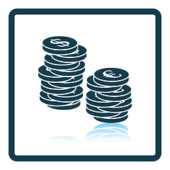 Image showing Icon of Stack of coins