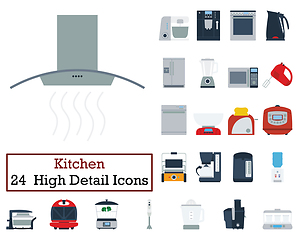 Image showing Set of 24 Kitchen Icons