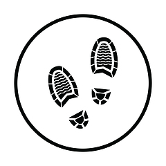 Image showing Man footprint icon