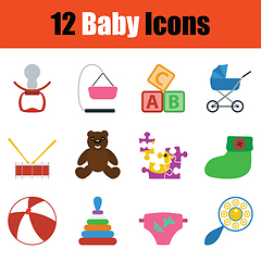 Image showing Baby icon set