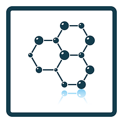 Image showing Icon of chemistry hexa connection of atoms