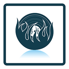 Image showing Flame vinyl icon