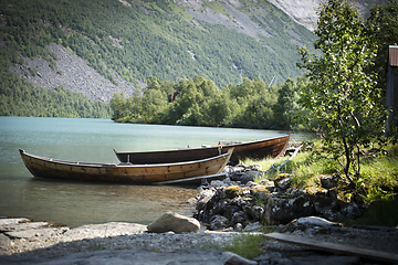 Image showing Wooden Row Boat