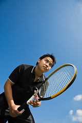 Image showing Asian tennis player