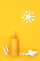 Image showing UV Sunscreen for Safe Sunbathing Protection