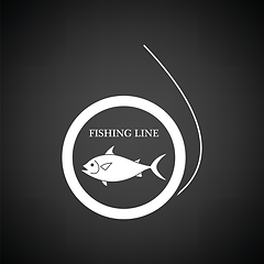 Image showing Icon of fishing line