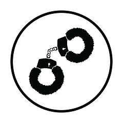 Image showing Sex handcuffs with fur icon