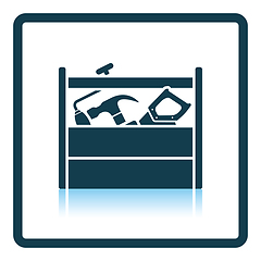 Image showing Retro tool box icon